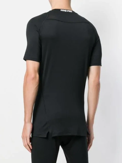 Shop Nike Pro Core Short-sleeve T-shirt In Black