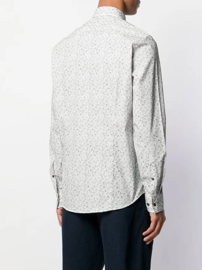 Shop Michael Michael Kors Floral Print Button Down Shirt - White