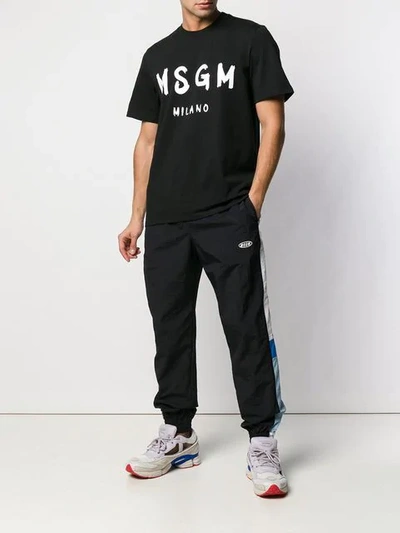 Shop Msgm Logo Print T-shirt In Black