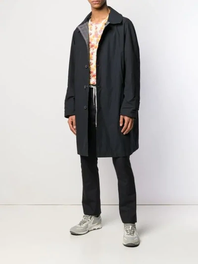 LANVIN CHECKED SINGLE-BREASTED COAT - 灰色