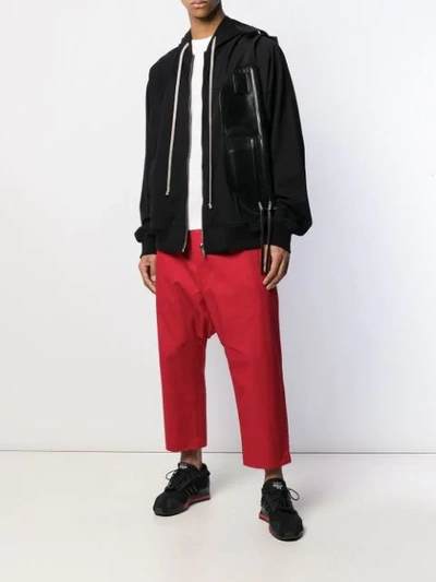 Shop Rick Owens Oversized Track Pants In Red