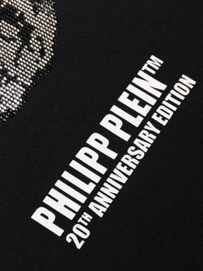 Shop Philipp Plein Flame Embellished Skull T-shirt In Black