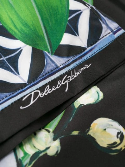 Shop Dolce & Gabbana Floral Swim Shorts In Green