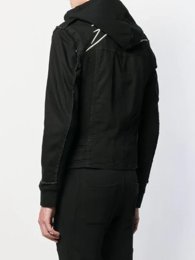 Shop Balmain Off-centre Front Zipped Jacket In Black