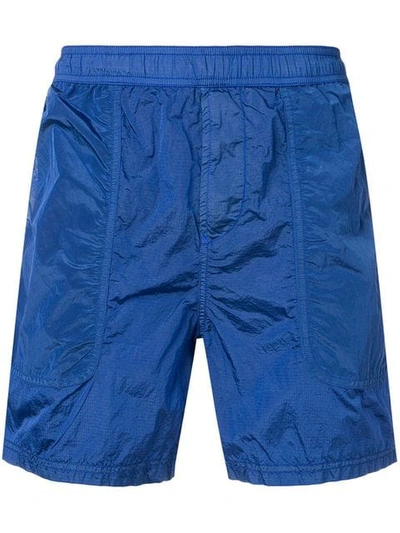 Shop Stone Island Shell Swim Shorts In Blue