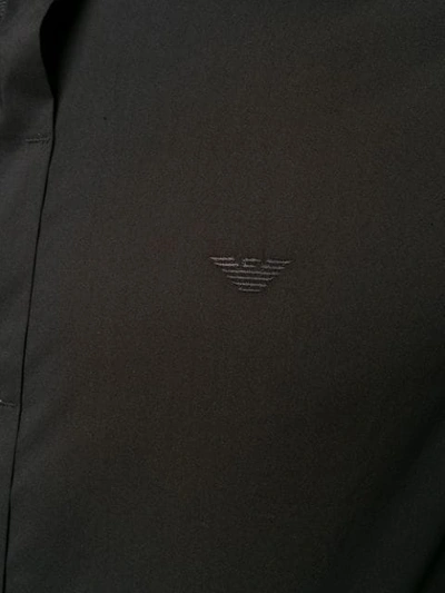 Shop Emporio Armani Logo Classic Shirt In Black
