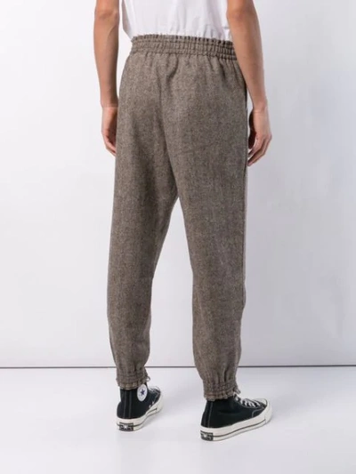 Shop Camiel Fortgens Elasticated Waist Trousers In Brown