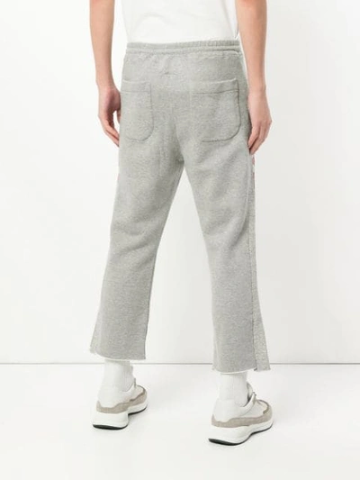Shop Facetasm Drawstring Cropped Track Pants In Grey