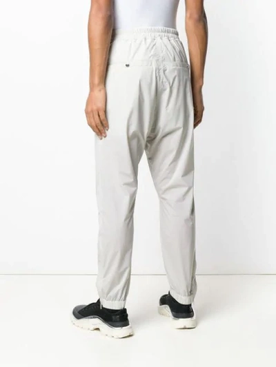 Shop Rick Owens Tapered Leg Track Trousers In Neutrals