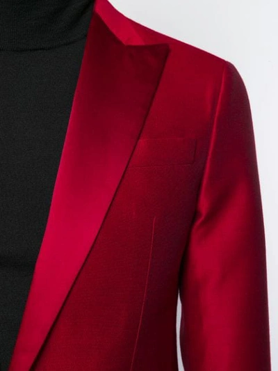 Shop Dsquared2 Tailored Blazer Jacket In Red