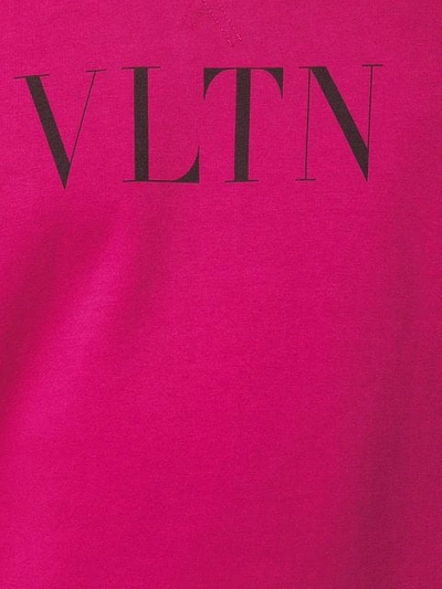 Shop Valentino Vltn Print Sweatshirt In Pink