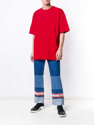 Shop Calvin Klein 205w39nyc Oversized T-shirt In 623 Red