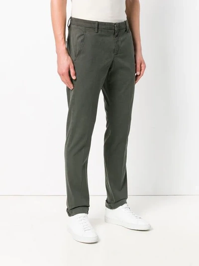 Shop Dondup Relaxed Fit Chinos In Green