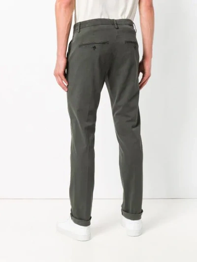 Shop Dondup Relaxed Fit Chinos In Green