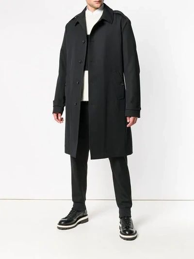 Shop Dolce & Gabbana Single-breasted Trench Coat In N0000 Black