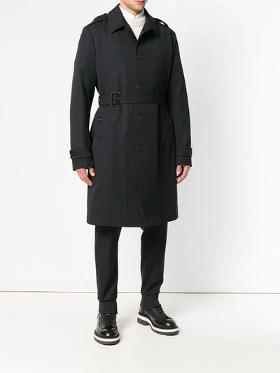 Shop Dolce & Gabbana Single-breasted Trench Coat In N0000 Black