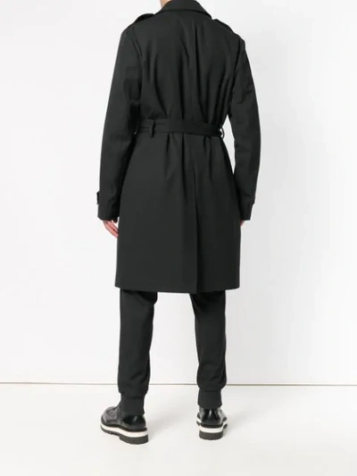 Shop Dolce & Gabbana Single-breasted Trench Coat In N0000 Black