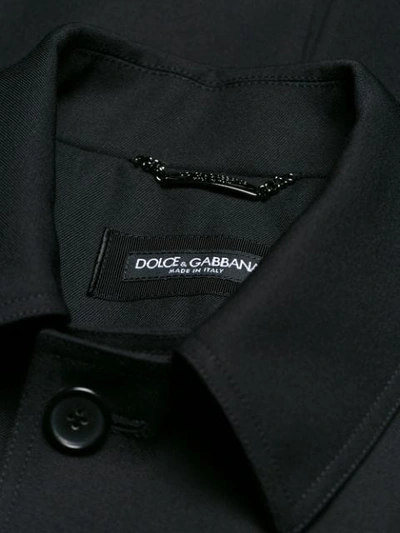 Shop Dolce & Gabbana Single-breasted Trench Coat In N0000 Black