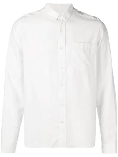 Shop Ami Alexandre Mattiussi Classic Shirt With Chest Pocket In White