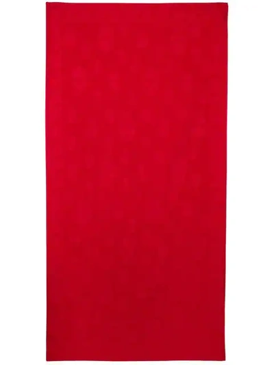 ALEXANDER MCQUEEN LOGO海滩毛巾 - 红色