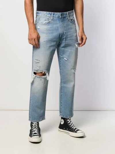 Shop Levi's Draft Taper Mid-rise Jeans In Blue