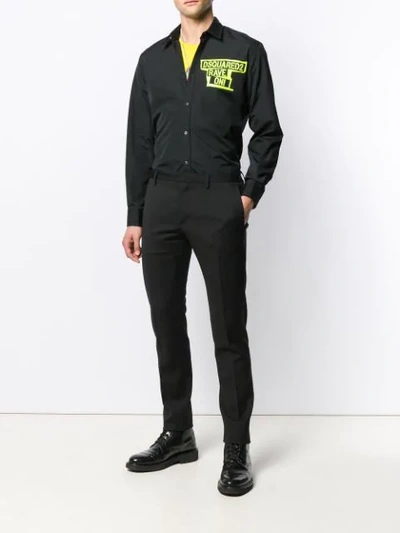 DSQUARED2 TIDY SKINNY-FIT TROUSERS - 黑色