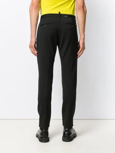 DSQUARED2 TIDY SKINNY-FIT TROUSERS - 黑色