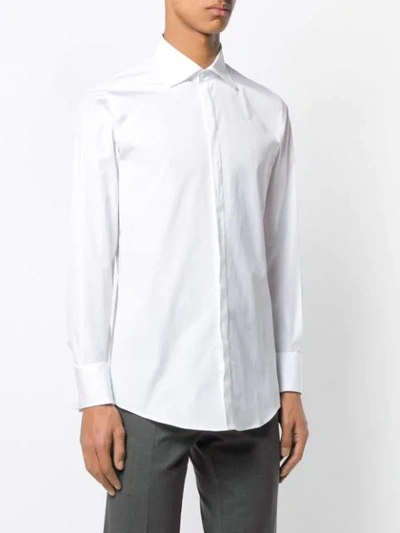Shop Dsquared2 Long-sleeve Fitted Shirt In White