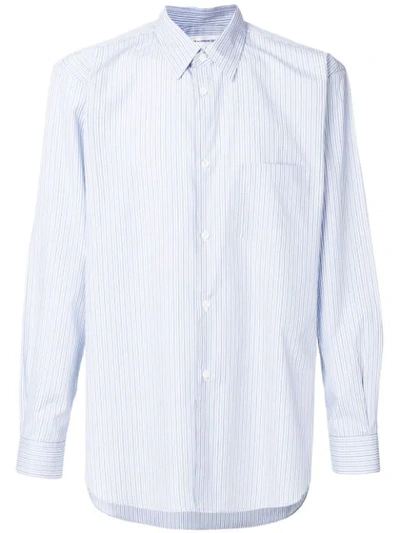 Shop Comme Des Garçons Shirt Striped Shirt - Blue