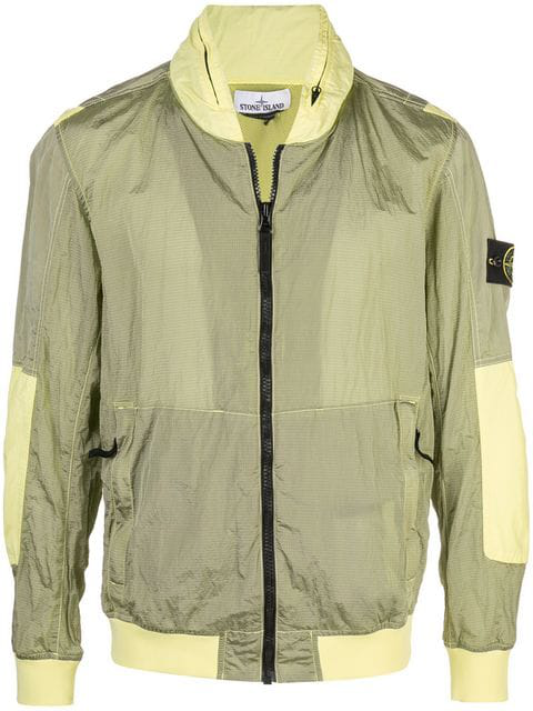 Stone Island Nylon Bomber Jacket - Green | ModeSens