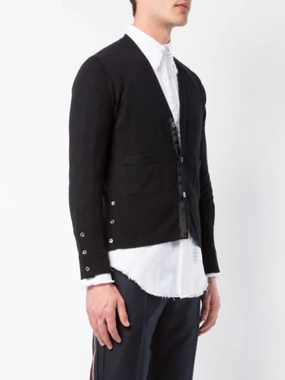 Shop Thom Browne Cashmere Buttoned Cardigan In Black