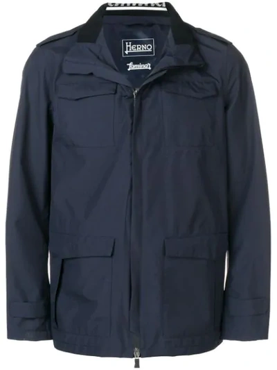 Shop Herno Giubbotto Jacket In Blue