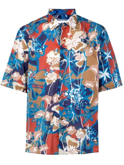 Shop Costumein Floral Shortsleeved Shirt - Blue