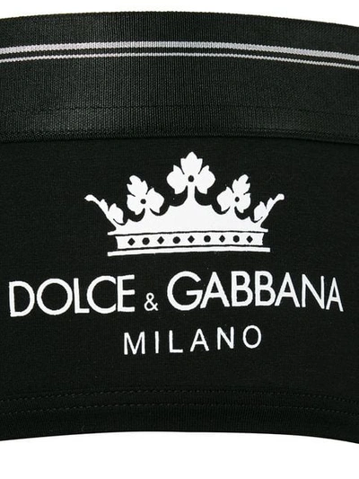 Shop Dolce & Gabbana Logo Print Briefs In Black