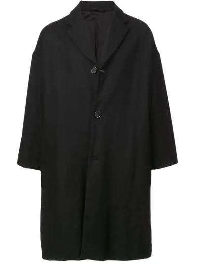 Shop Casey Casey Single Breasted Coat In Black