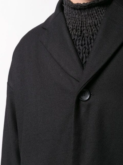 Shop Casey Casey Single Breasted Coat In Black