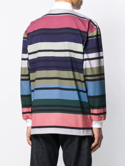 Shop Jw Anderson Striped Rugby Jersey Polo Shirt In Multicolour