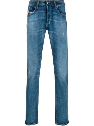 Shop Diesel Sleenker 069fy Jeans In Blue