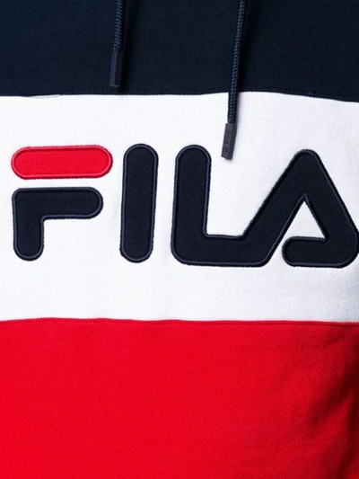 Shop Fila Logo Print Hoodie In Red