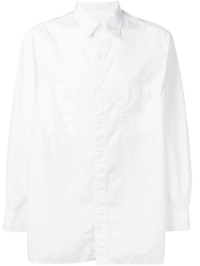 YOHJI YAMAMOTO R-REG CLR BAND CHAIN SHIRT - 白色