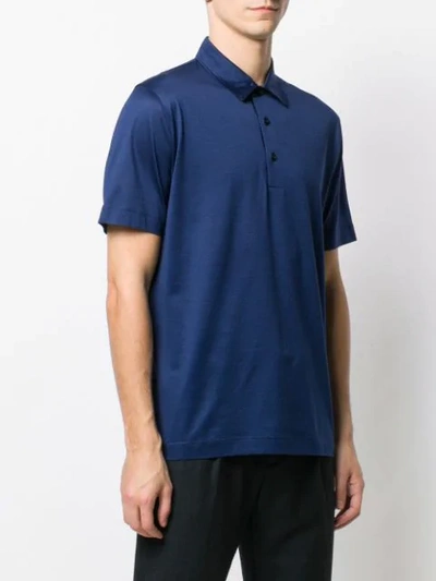 Shop Canali Slim-fit Polo Shirt In Blue