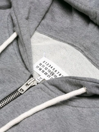 Shop Maison Margiela Zipped Hoodie In Grey