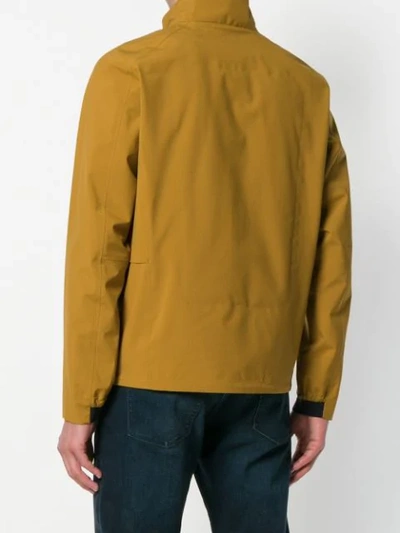 Shop Z Zegna Oversized Pockets Zipped Jacket In Yellow