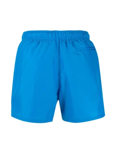 Shop Givenchy Logo Print Swim Shorts In Blue