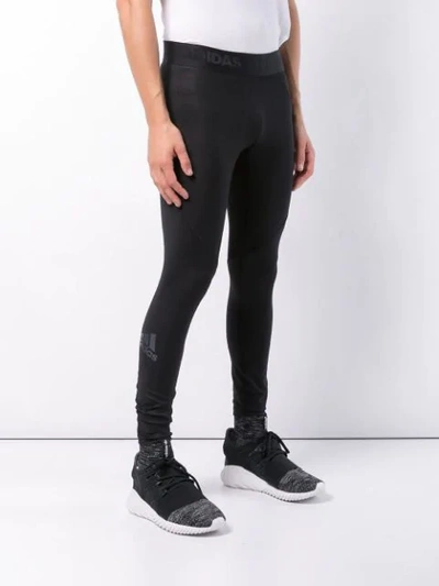 Shop Adidas Originals Alphaskin Leggings In Black