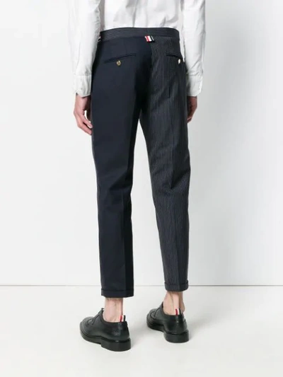 Shop Thom Browne Fun-mix Pinstripe Skinny-fit Trouser In Blue