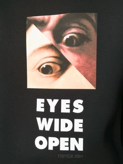 Shop Neil Barrett Eyes Sweatshirt In Black