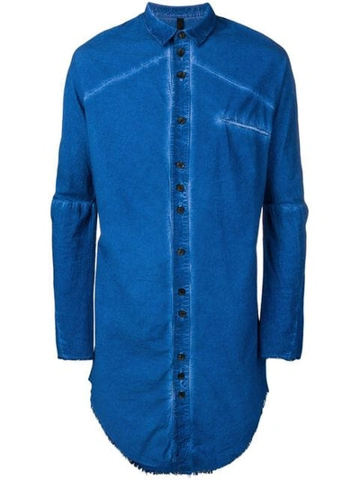 Shop Army Of Me Longline Shirt - Blue