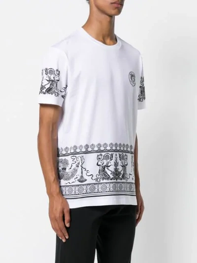 Shop Versace Printed Medusa T-shirt In White