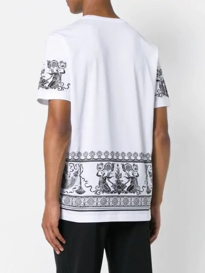 Shop Versace Printed Medusa T-shirt In White